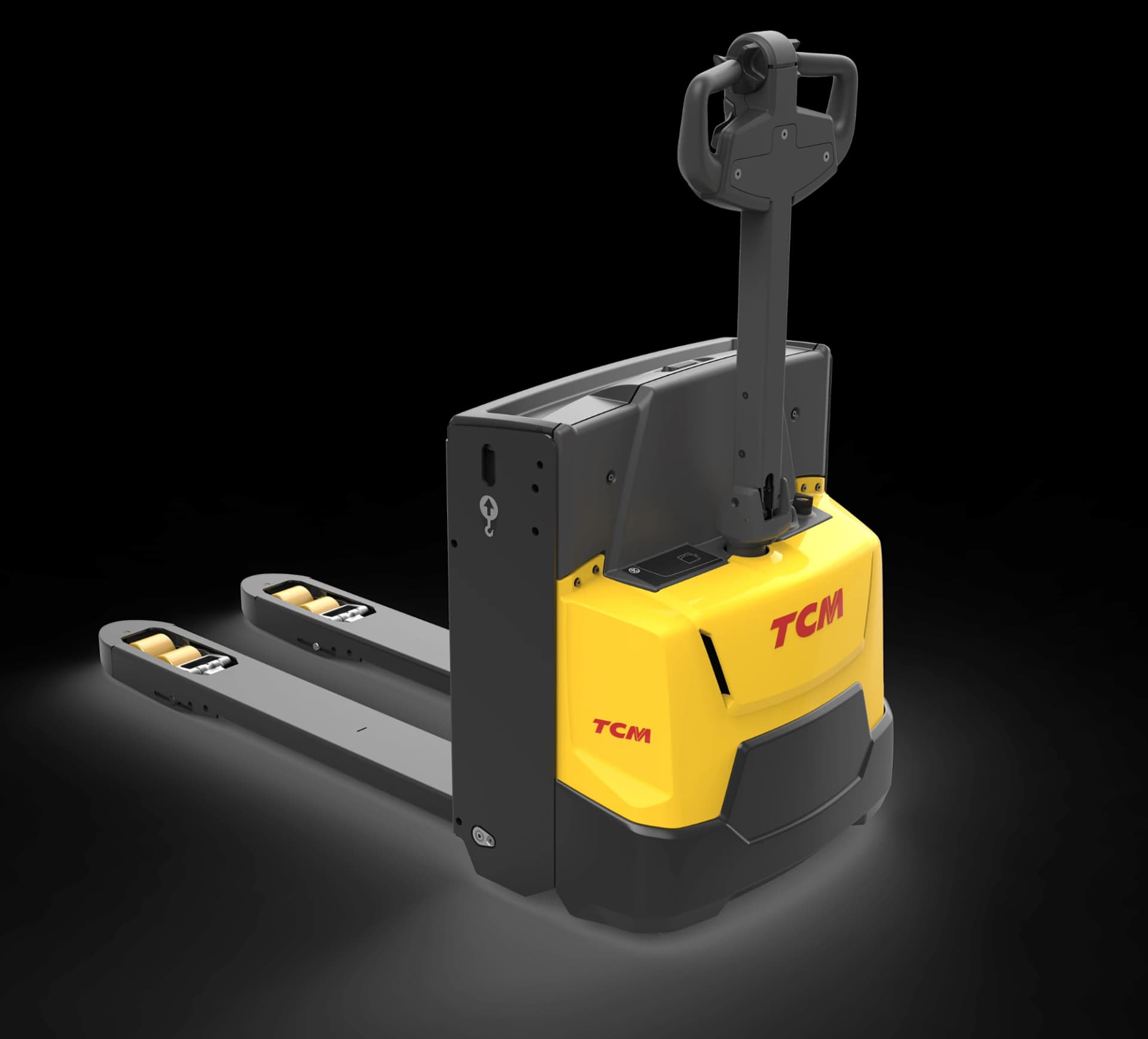 TCM powered pallet truck.