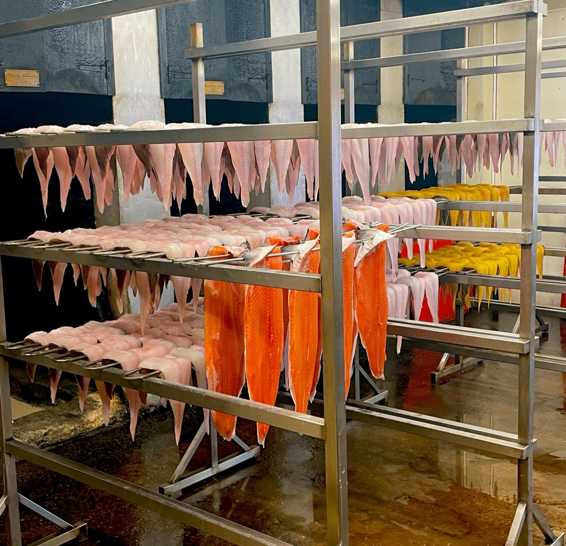 Traditionally smoked fish at Alfred Enderby.