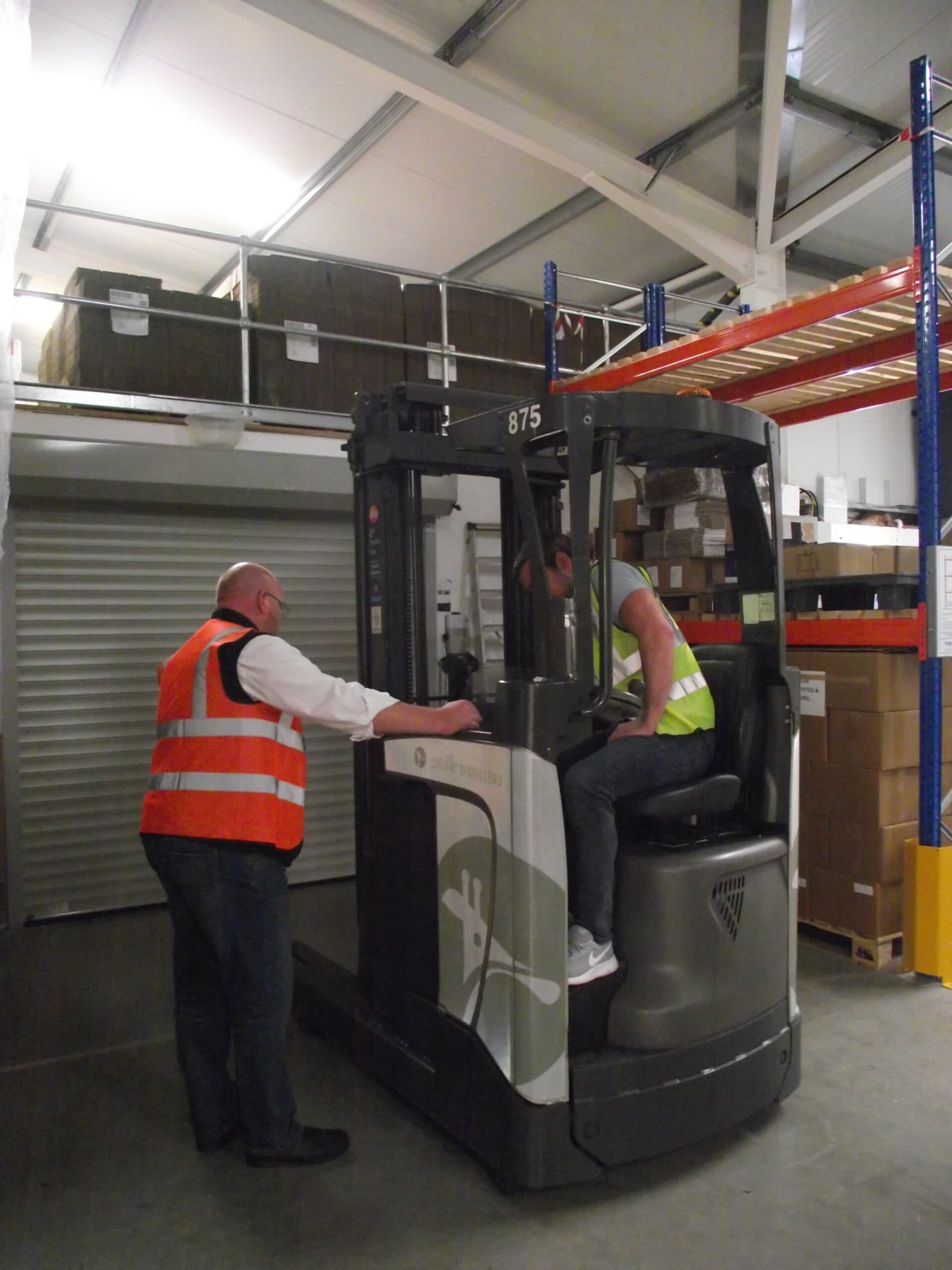Practical forklift training at BJB's Grimsby centre.