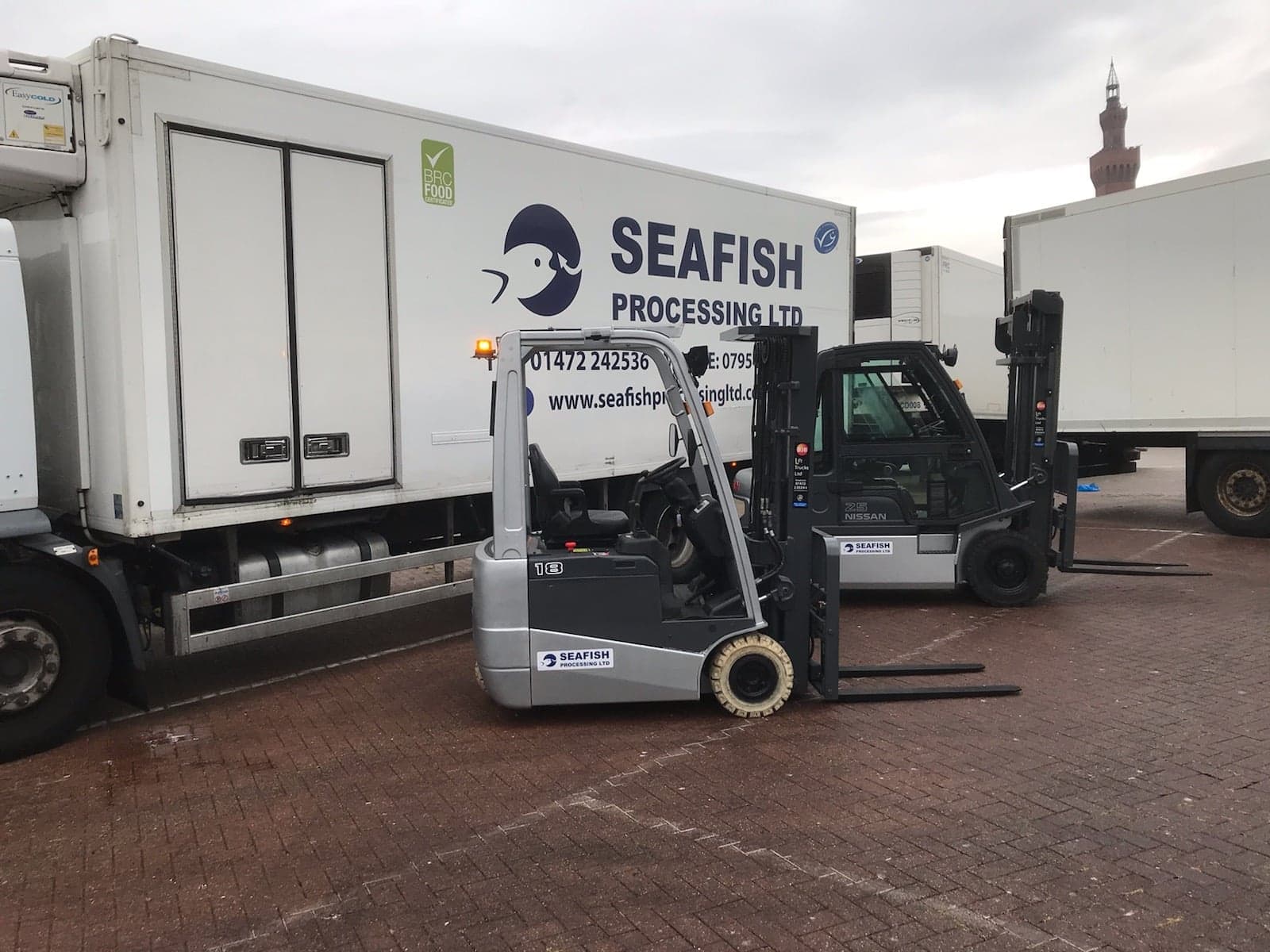 New TCM forklifts at Seafish Processing.