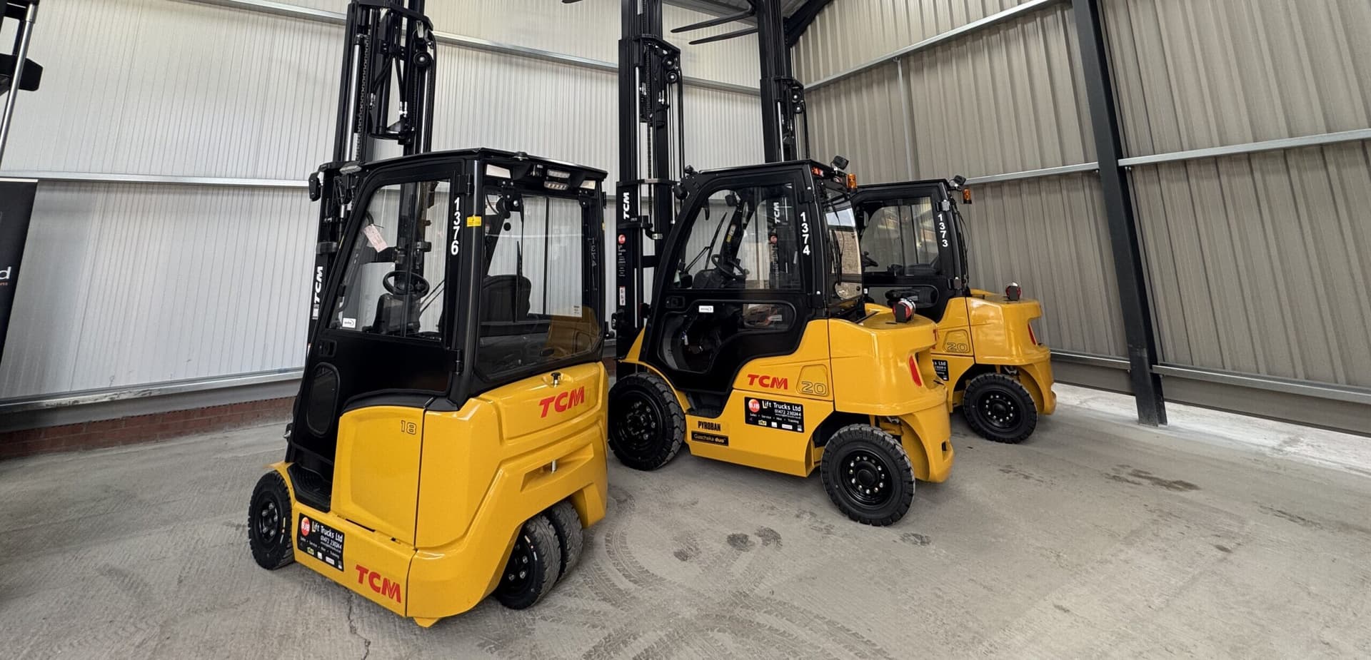 Live demonstration of the new TCM trucks at the handover.