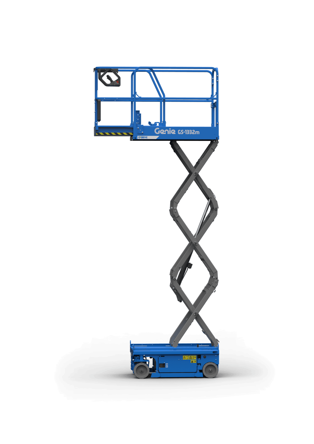 Scissor lift raised for IPAF training.