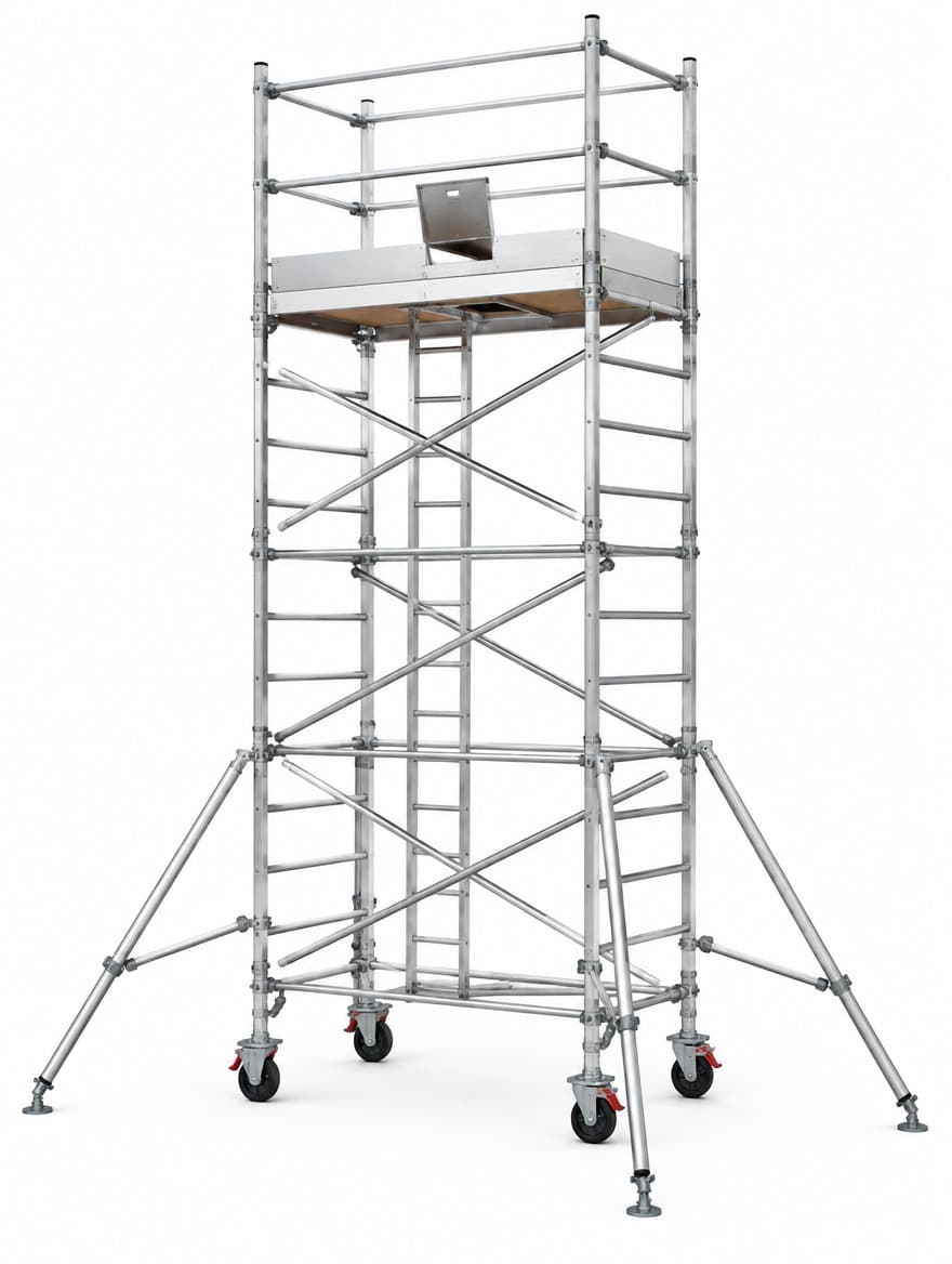 Mobile access tower on a PASMA course.