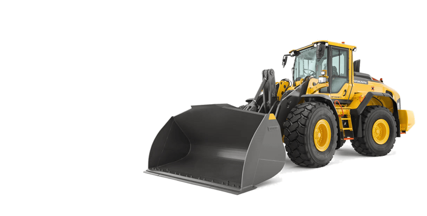 large lift truck with big bucket